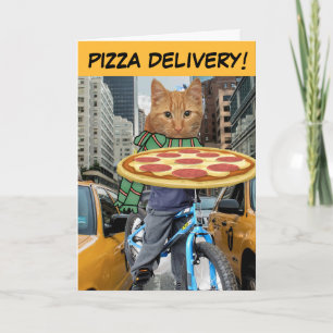 PIZZA CAT - TARJETAS DE CUMPLEAÑOS DE PIZZA