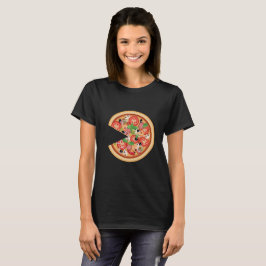 Pizza con la camiseta a juego de los pares de la