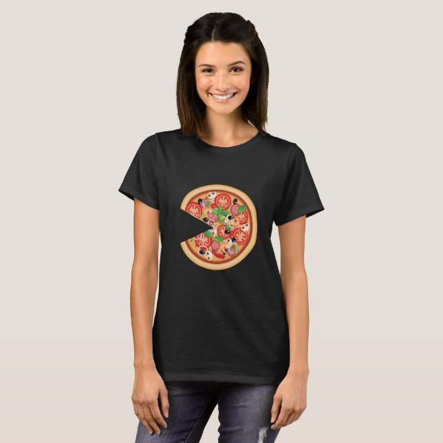 Pizza con la camiseta a juego de los pares de la (Anverso completo)