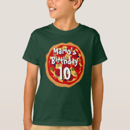 Pizza cutánea Camiseta de fiesta de cumpleaños par