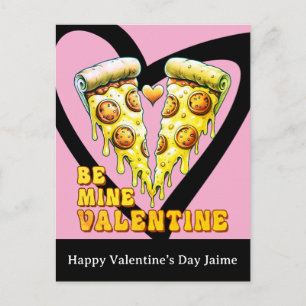 Pizza De Queso Sé Mi Tarjeta De San Valentín