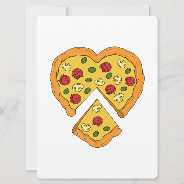 Pizza en forma de corazón (Anverso)
