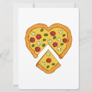 Pizza en forma de corazón