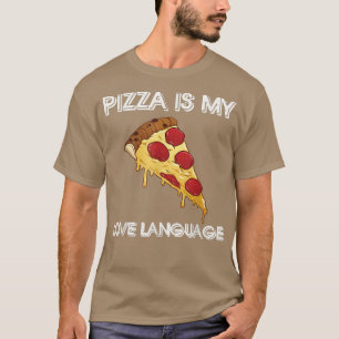 Pizza es mi camiseta de la lengua amorosa amante d