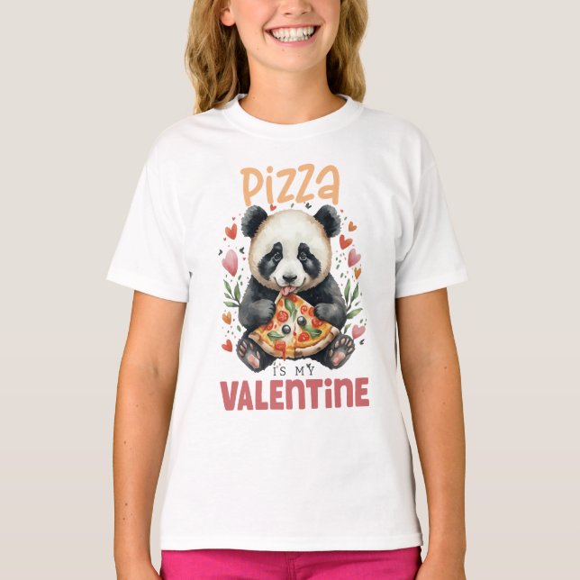Pizza es mi camiseta de San Valentín Chicas (Anverso)