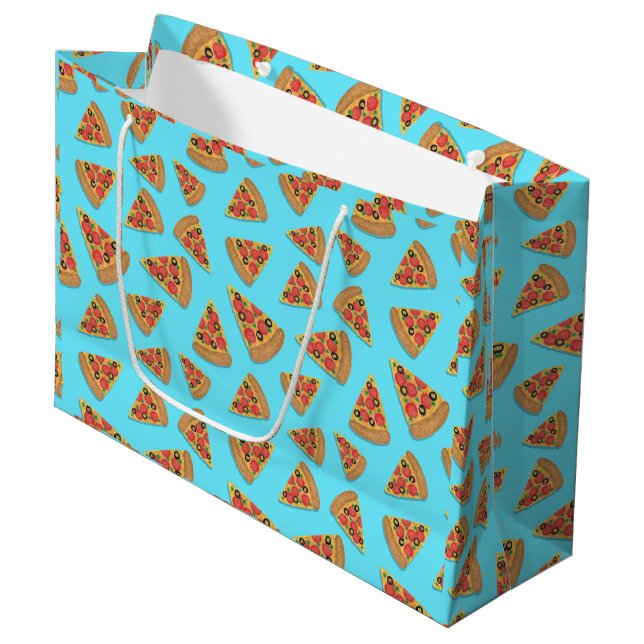 Pizza Fiesta Pepperoni Novedad Azul Gran Bolsa de  (Angulo Anverso)