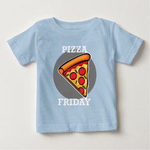 Pizza Friday Design - Camiseta Baby Fine Jersey