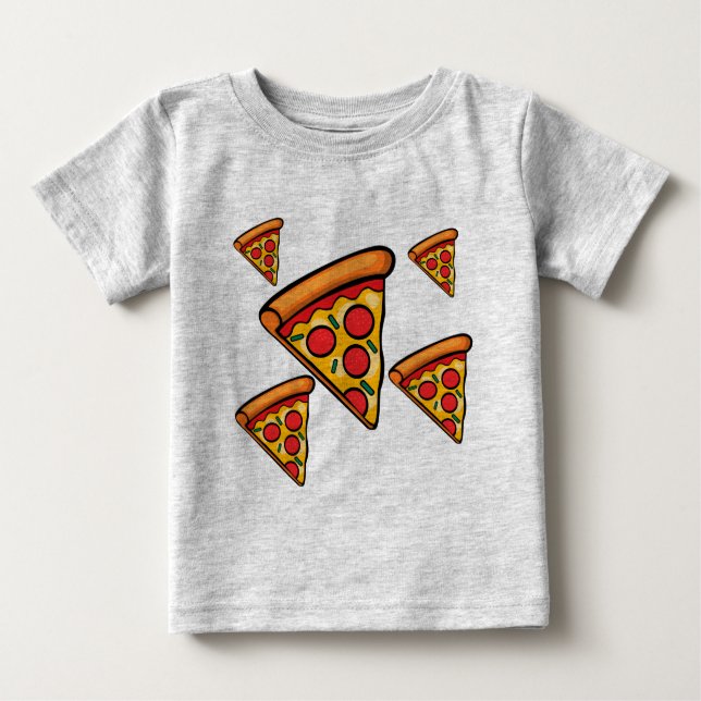 Pizza Friday Design - Camiseta Baby Fine Jersey (Anverso)