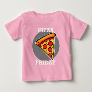 Pizza Friday Design - Camiseta Baby Fine Jersey
