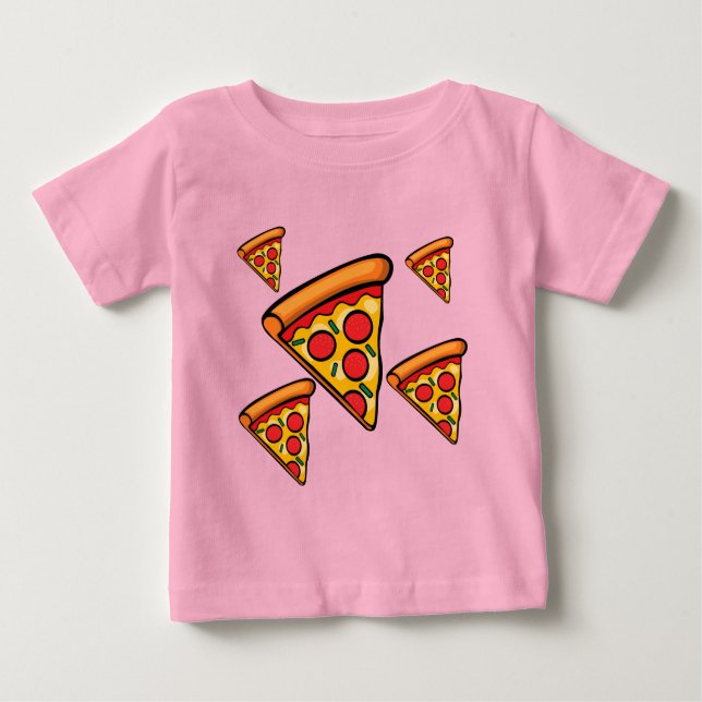 Pizza Friday Design - Camiseta Baby Fine Jersey (Anverso)