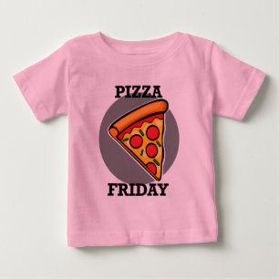 Pizza Friday Design - Camiseta Baby Fine Jersey
