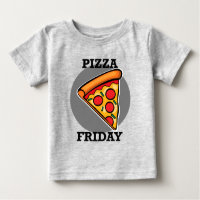 Pizza Friday Design - Camiseta Baby Fine Jersey