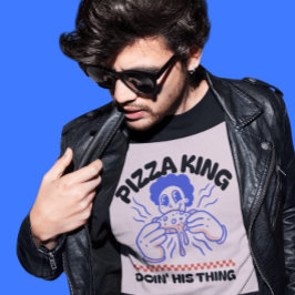 Pizza King Retro significa graciosa camiseta