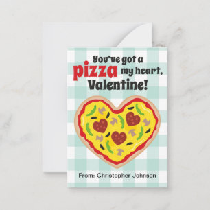 Pizza Mini Classroom tarjetas de San Valentín para