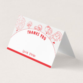 Pizza Oferta Especial Gracias Tarjeta en Blanco