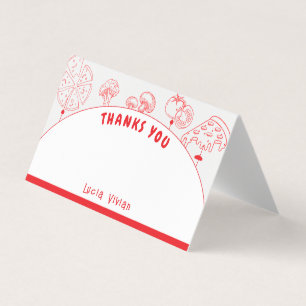 Pizza Oferta Especial Gracias Tarjeta en Blanco