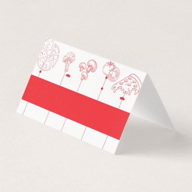 Pizza Oferta Especial Tarjeta de Lugar en Blanco (Anverso)