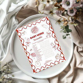 Pizza Palabra especial raspar bebé ducha tarjeta d