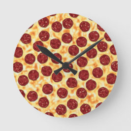 Pizza Peperoni para el reloj de pared de los amant