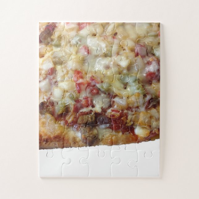 Pizza Picture Jigsaw Puzzle Large Pieces (Vertical)
