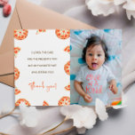 Pizza Primer Fiesta de cumpleaños Tarjeta de agrad<br><div class="desc">Enviar una "Tarjeta de agradecimiento de la fiesta de cumpleaños de Pizza" es una manera cuidadosa de expresar gratitud a sus invitados por celebrar con usted y con su pequeña. Con su diseño de pizzas, le da un toque divertido al mensaje de agradecimiento. ¡Es un poco de gratitud que sus...</div>