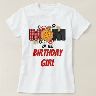 Pizza Primera Chica de Cumpleaños Camisa Mamá
