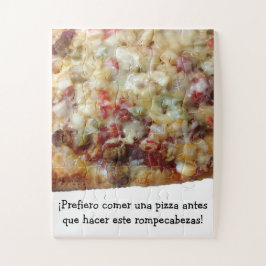Pizza Puzzle with Spanish (español) Quote. 