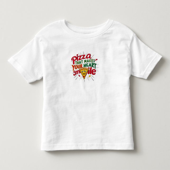 Pizza Que Hace Tu Corazón Sonriendo Camiseta | Div (Anverso)