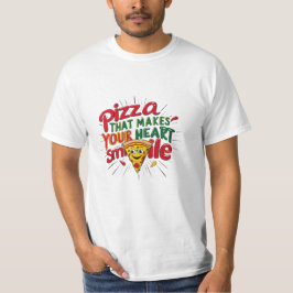 Pizza Que Hace Tu Corazón Sonriendo Camiseta | Div