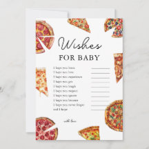 Pizza Quiere Una Tarjeta De Juego Baby Shower