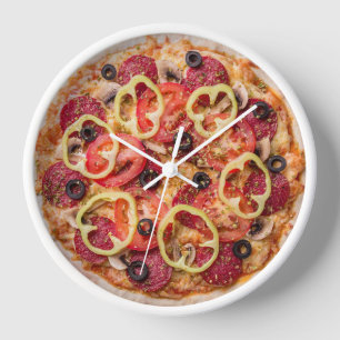 Pizza reloj grande