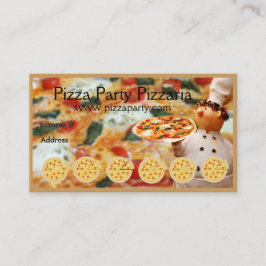 Pizza Restaurant Loyalty Punch Tarjetas de visita