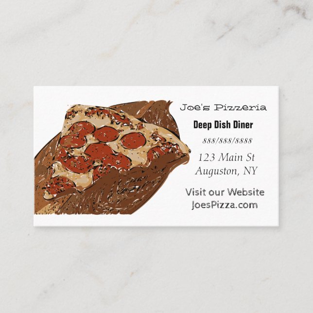 Pizza Restaurant - Tarjeta de visita (Anverso)
