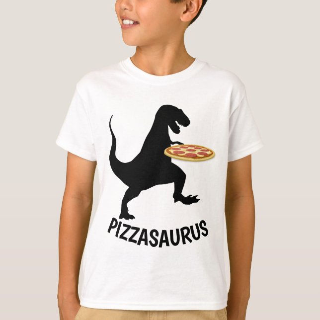 PIZZA SAURUS Camisetas divertidas de dinosaurios n (Anverso)