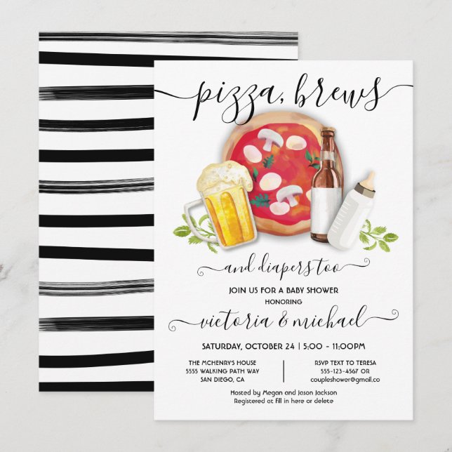 Pizza se prepara y se vende a la invitación de Bab (Anverso / Reverso)