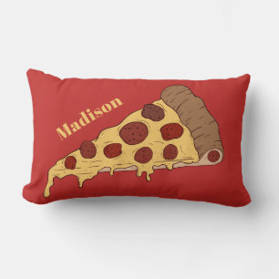 Pizza Slice nombre personalizado y almohadas de la