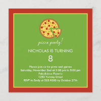Pizza Slices - Invitación a la fiesta de cumpleaño