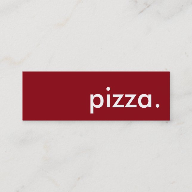 pizza. tarjeta de fidelización (Anverso)