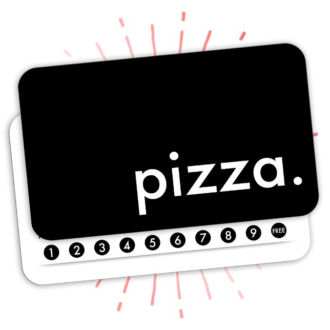 pizza. tarjeta de punch de lealtad (Subido por el creador)