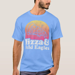 Pizza y águilas calvas o camiseta de águila calva