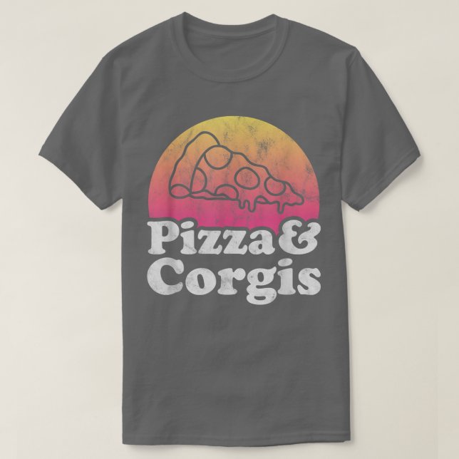 Pizza y Corgis o camiseta Corgi (Diseño del anverso)