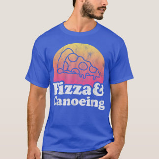 Pizza y piragüismo o camiseta canoa
