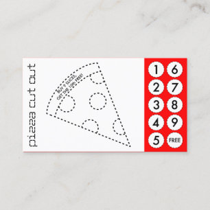 pizzas cortadas tarjetas perforadoras