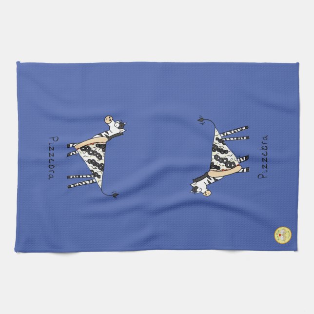 Pizzebra Pizza Funny Zebra Kitchen Toalla (Horizontal)