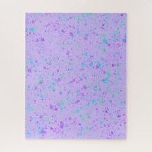 Placa acuarela sobre rompecabezas morado