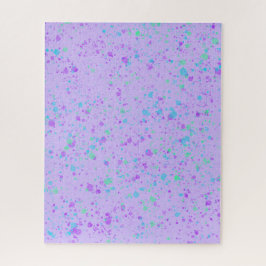 Placa acuarela sobre rompecabezas morado