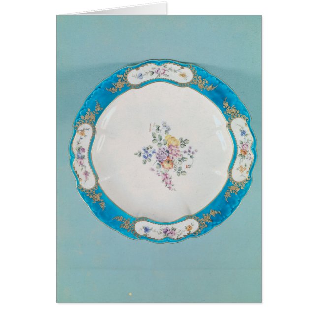 Placa adornada con un estampado de flores, Sevres (Frente)