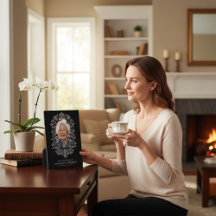 Placa antigua floral en memoria de seres queridos