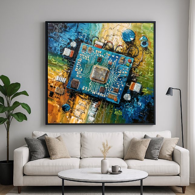 Placa base - Arte abstracto de tecnología informát (Subido por el creador)