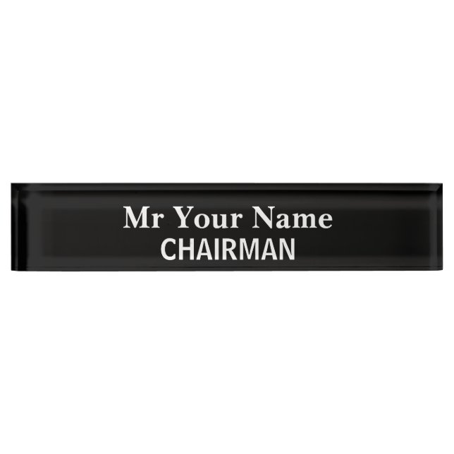 placa con el nombre del escritorio del personaliza (Anverso)